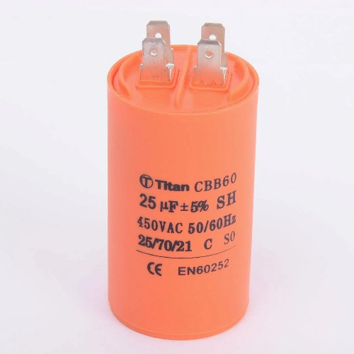 25мкф     450VAC   5%   45х70mm   CBB60-A   4  КЛЕММЫ  конденсатор, код 00007120